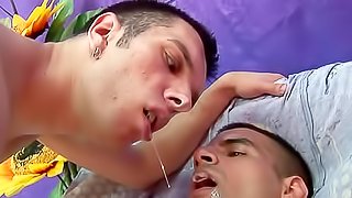 Gay anal sex and cum swapping
