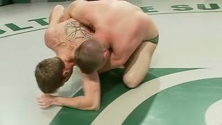 Bigger Gay Guy Wins Wrestle Combat and Ass Fuck the Skinnier Loser