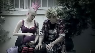 Couple of punkers having sex in all positions that they can think of
