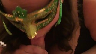 BBW Wife Gives Blowjob and Cumshot - St Patty's Special