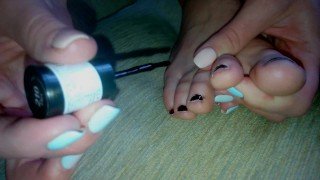 Ksenia's Foot Fetish - Painting Nails On My Sexy Feet