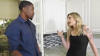 Dahlia Sky cuckolding her man with a sexy black fella with a big dick