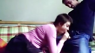 French milf trades the cigarette for her husband's cock