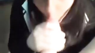 quick blowjob by girlfriend