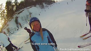 Snowboarder honey likes dick