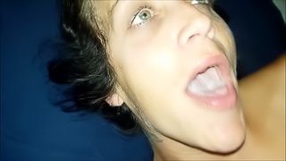 Amateur Blowjob w/ Mouthcum & Swallow