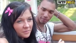 Interracial Fun On Holidays For Young Couple