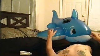 Inflatable Shark Riding