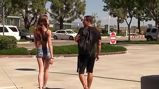 He meets a skinny girl, takes her home and fucks her brains out