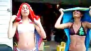 Hot Turkish Teens In Bikini Putting On Their Turbants