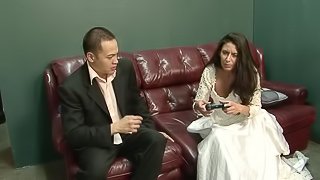 Horny Bride Gets Fucked In Front Of Her Cuckold Broom