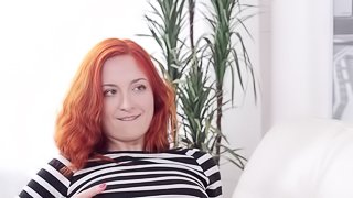 Redhead teen slut gets her hot ass fucked during anal with stud