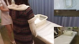Chubby Japanese babe in a hot sexy massage scene