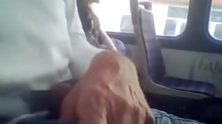 Lewd man wants sweet bus passenger see his hard dick