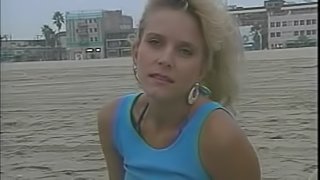 Blonde on the beach loves to take cock in this interracial sex scene